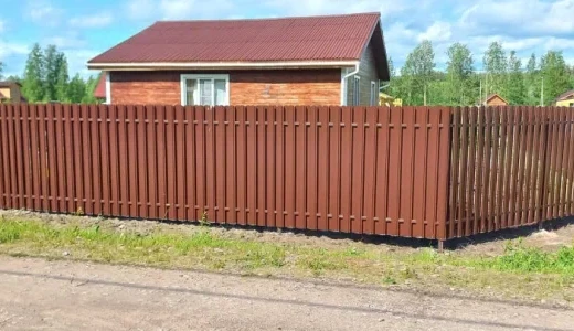Евроштакетник цвета шоколад